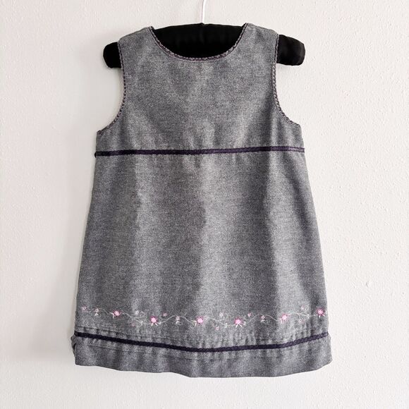 Cherokee Sz 3T Navy Sleeveless Jumper Embroidered Flowers Navy Trimming Classic - Picture 1 of 12